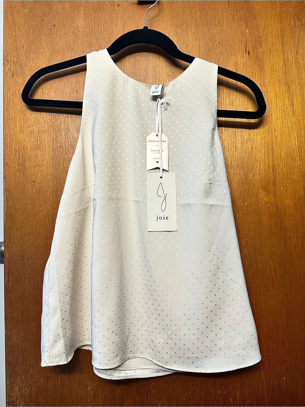 Joie Polka Dot Blouse in White Size Small (NWT)